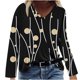 thumbnail image 1 of Blusa de camiseta estampada de manga larga cómoda con cuello en V informal a la moda para mujer Pompotops  FGAJ7463, 1 of 4