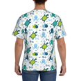 thumbnail image 3 of Vsdgher Cartoon Sea Creatures Print Men's Dry Fit Mesh Athletic Shirts Moisture Wicking Tennis T-Shirt Tops, 3 of 9