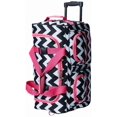 thumbnail image 1 of Bolsa de Lona Rodante Rockland Rosa PINKCHEVRON 22 Pulgadas, 1 of 9