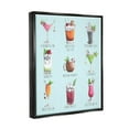 thumbnail image 3 of Christmas Cocktails Seasonal Menu Holiday Graphic Art Jet Black Framed Art Print Wall Art, 3 of 6