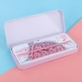 thumbnail image 1 of chiwanji 7x Mathematical Geometry Drawing Tool Student Statiry Rulers Gifts Pink, 1 of 8