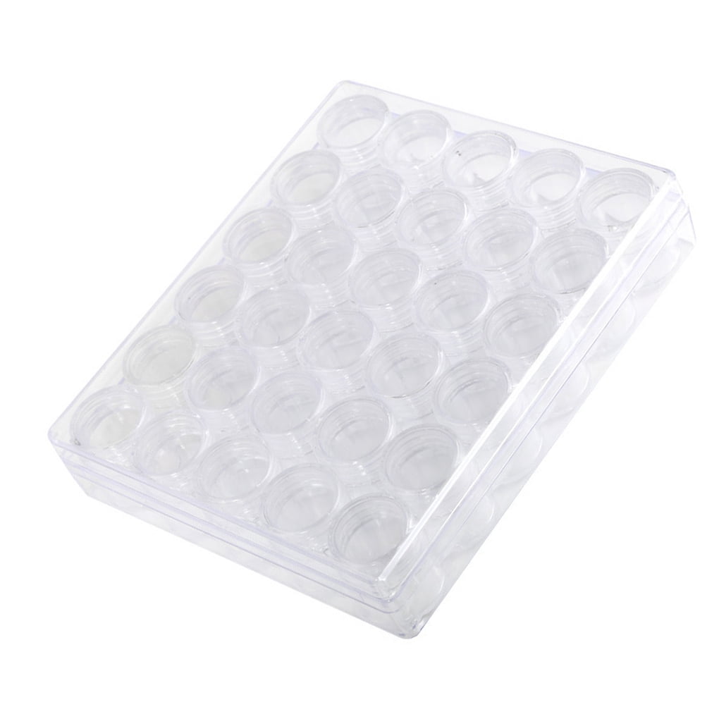 2PCS 16grids Art Storage Case Rhinestones Gems Accessories Clear Plastic  Empty Container For Rhinestones beads Organizer Box