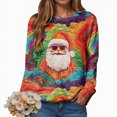 thumbnail image 2 of Towmus Womens Christmas Sweatshirts Funny Crewneck Sweatshirt Long Sleeve Christmas Tree Print Pullover Xmas Holiday Tops, 2 of 6