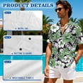 thumbnail image 5 of Uorisanigo Green Hibiscus Couples' Outfits Husban and Wife Clothing Men's Short Sleeve Shirt Size XL Summer Hawaiian Tops and Women's Tank Dress Flowy A-Line Beach Party Sundress, 5 of 8
