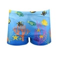 thumbnail image 2 of Gelikeya Boys Swim Trunks Swimming Suits Breathable Quick Drying Lightweight Bathing Suits Casual Holiday Travel Beachwear Swimsuits Orange, 2-3 Years, 2 of 5