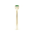 thumbnail image 3 of ANGARA Natural Two-Stone Square Emerald & Pear Diamond Open Ring in 14K Yellow Gold for Women (Size-3mm) | May Birthstone, Birthday, Anniversary, Jewelry Gift for Women | Natural Emerald Ring, 3 of 9