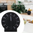 thumbnail image 2 of opvise No Battery Required Timer Loud Sound Plastic Wide Usage 60 Minutes Cooking Timer Kitchen Supplies Black, 2 of 8