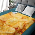 thumbnail image 5 of Potato Chips Food Lightweight Super Soft Cozy Throw Blanket Warm and Lightweight Soft Flannel Blankets Small for Kid Bed Blanket Potato Chips Food Small for Kid, 5 of 6