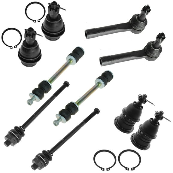TRQ Ball Joint Tie Rod Sway Bar Steering Suspension Kit 10pc for Chevy GMC 4WD PSA58924