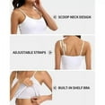 thumbnail image 5 of Charmo Women's Cami Cotton Adjustable Spaghetti Strap Built in Bra Tank Tops for women, 5 of 5