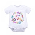 thumbnail image 2 of Uccdo Big Sister Little Sister Matching Outfits Toddler Girls Cotton T-shirt Tops Newborn Baby Romper 1Pcs, 2 of 7
