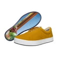 thumbnail image 4 of MaCae Unisex Wool Lace Up Fashion Shoe With Unique Sole, Casual Work Shoes, Travel Shoes, Wool Shoes, Low Top Sneakers, Lace Up Shoes- Mustard Yellow/Window View Eiffel Tower, 6M/8W, 4 of 7