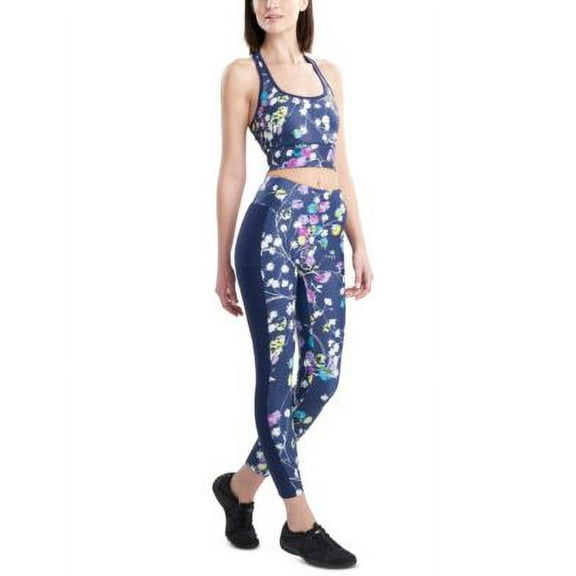MSRP $48 Josie Natori Printed Cropped Top Blue Size Large