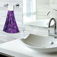 thumbnail image 7 of 2 Bathroom Towels Kitchen Towels 18.2x14In Velcro Hand Wipes Dish Cloths & Dish Towels Washroom Towels Face Towel Hand Wipes Large Purple Flower Pattern, 7 of 7