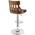 thumbnail image 5 of Home Square Barstool in Black Faux Leather and Walnut Wood - Set of 3, 5 of 10