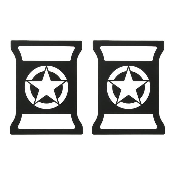 Unique Bargains Headlight Trim Bezel Headlamp Bezel Headlight Cover Decor for Jeep Wrangler JL 2018-2022 Black Aluminum alloy 1 Pair Front Left,Front Right Car