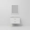 thumbnail image 5 of Castor 30 in W White Single Bath Vanity Carrara Marble Top and 28 in Mirror, 5 of 10