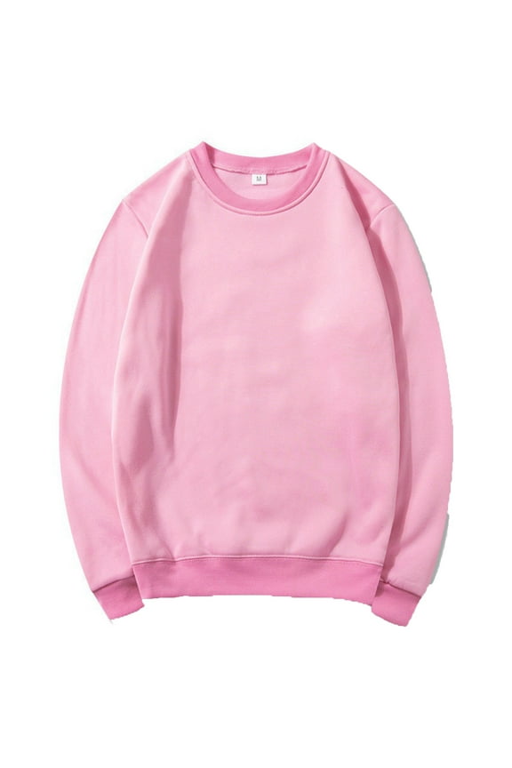 Mens Pullover Long Sleeve Crew Neck Loose Pullover Solid Color Comfy Sport Casual Tops Fall Outdoor Sweater