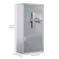 thumbnail image 3 of HOMCOM Wall Mount Medicine Cabinet Lockable with 2 Keys for Bathroom, 3 of 10
