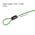 thumbnail image 2 of Security Cable 2.5mm x 0.5m/1.64ft Coated Luggage Lock Wire Rope with Double Loop, Clear Green, 3 Pack, 2 of 5