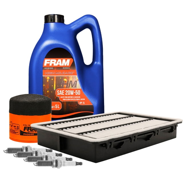 Kit De Afinación Con Aceite 20W50 Mineral, Bujías Iridio, Filtro De Aire Y Filtro De Aceite 7 Piezas Compatible con Hyundai Tucson L4 2.0L DE 2016 A 2021