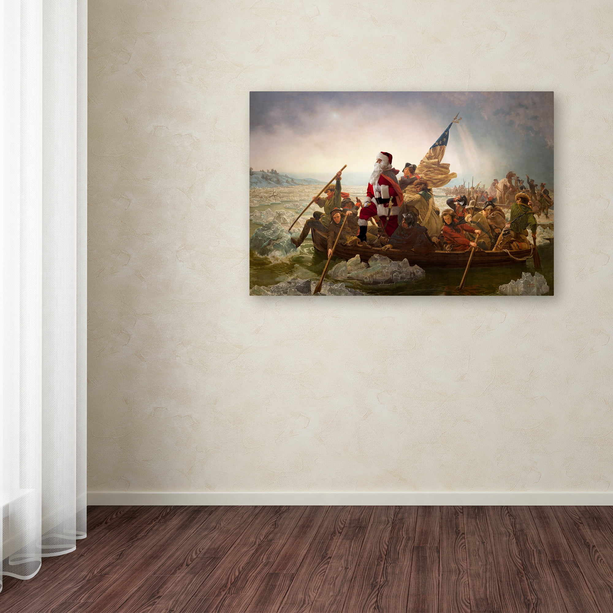 Trademark Fine Art 'Leutze - Washington Crossing The Delaware' Canvas Art by Ed Wheeler
