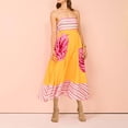 thumbnail image 4 of Ovzne Robes pour Femmes Robe Femme Mode Robe d'Été pour Femmes Unie Camis Sans Manches Col Rond Aguichant Longue Robe Robe de Printemps Imprimée Liquidation, 4 of 6