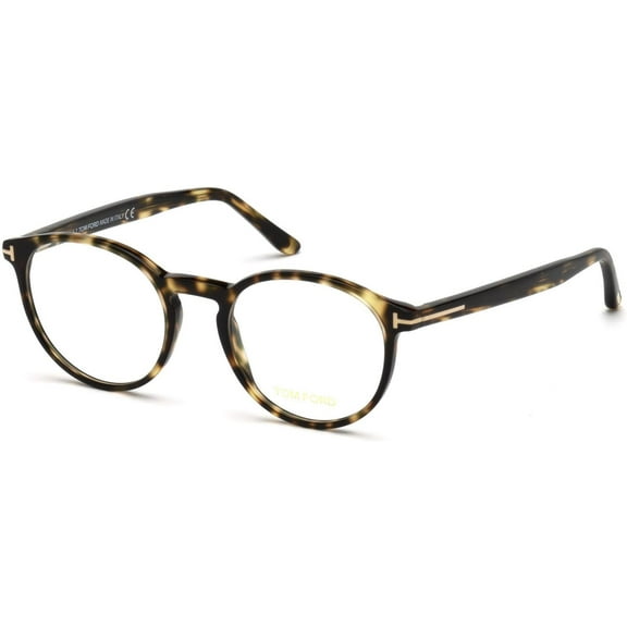 Eyeglasses Tom Ford FT 5524 055 Shiny Vintage Havana, Rose Gold "t" Logo