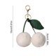 thumbnail image 3 of Llavero colgante de cerezas de piel de conejo sintético | Decoración de Fruta de Simulación de Peluche Suave | Accesorio de bolso, adorno del retrovisor del coche, gancho metálico desmontable |, 3 of 6