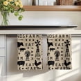 thumbnail image 7 of Brown Wooden Kitchen Towels Set of 3, Vintage Elegant Pastoral Animals Retro Art Absorbent Dish Towels for Kitchen, Microfiber Hand Towel, Quick Drying Tea Towel for Cleaning Decorative Dishcloths, 7 of 7