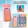 thumbnail image 4 of Waterproof Phone Pouch, Phone Waterproof Pouch, Waterproof Phone Cases Dry Bag with Lanyard, Universal Waterproof Cases Phone Dry Bag Pouch, Underwater Phone Protector Purple, 4 of 5