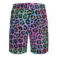 thumbnail image 6 of Kdxio Rainbow Animal Skin Pattern Mens Casual Shorts - Drawstring Summer Beach Sports Shorts for Men, 6 of 9