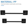 thumbnail image 3 of ADDHAT 2Ud Soporte De Toallas De Pared En Plástico Negro Con Bordes Suaves Para Uso Diario, 3 of 8