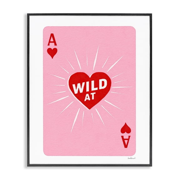 Wild At Heart Card Black Framed Giclee Art, design by Amanda Greenwood