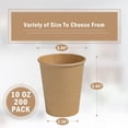 thumbnail image 2 of Vasos de café desechables de papel Lamosi, 10 oz (300 ml), paquete de 200, 2 of 6