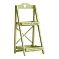 thumbnail image 1 of S SERENABLE 2-tier Folding Storage Shelves Camping Rack for Laundry Room Bathroom Office Green, 1 of 9