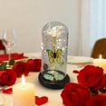 thumbnail image 6 of JWshufel LED Rose Night Light Preserved Flower Butterfly Ornament with Foil Accents and Decorative Base Romantic Table Lamp for Bedroom Desk Window Sill Valentine Gift Gold 8.7x4.3x3.5in, 6 of 6