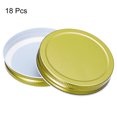 thumbnail image 3 of Uxcell 18 Pack 86mm/3.39" Regular Mouth Tin Plate Mason Jar Lids for Canning Gold, 3 of 6