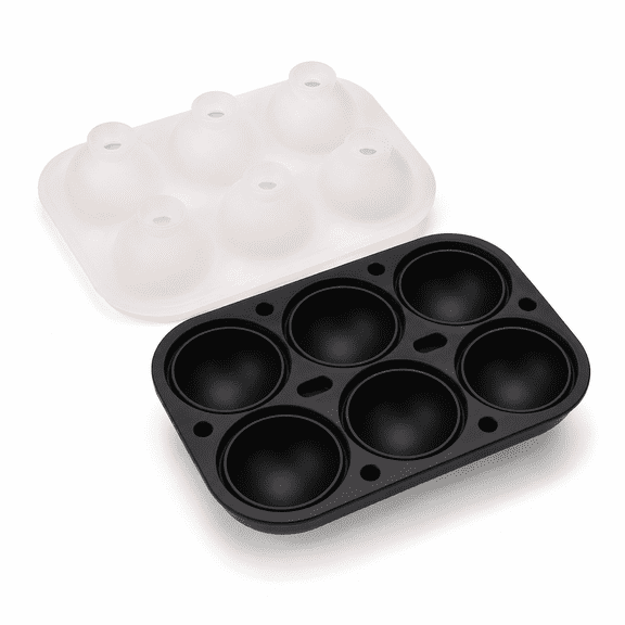 Whiskey Ice Ball Mold,Silicone Ice Ball Maker Mold,Ice Cube Trays,Round Sphere Ice Mold - 2 inch 6 Ice Balls