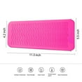 thumbnail image 4 of Resistant Silicone Mat Pouch for Hair Straightener Professional Beach Wave Curling Iron 2 in 1, Titanium Ceramic Flat Iron, Curling Wand, Crimper Hair Iron Tools, Food Grade Silicone, Pink, 4 of 17