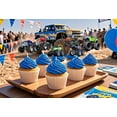thumbnail image 4 of Monster Truck Car Cupcake Toppers Monster Themed Truck Cupcake Decorations Racing Themed Party Decor for Baby Shower Birthday Party Supplies 18 pcs, 4 of 7