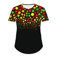 thumbnail image 5 of T-shirts Décontractés pour Femmes à Imprimé, Manches Courtes, Coupe Ample, Grande Taille, Tunique à Col Rond, 5 of 5