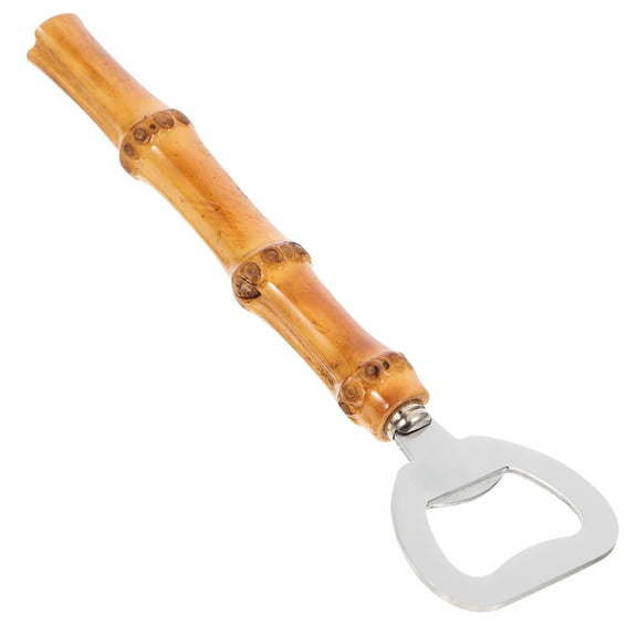 Stainless Steel Bottle Opener Soda Beverage Bartender Household Bamboo Wine Openers Destapador Botellas