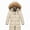 Beige, variant on DJDLJWCJ Girls Long Winter Quilted Coat with Hood Thicken Warm Windproof Quilted Down Jacket Girls Puffer Jacket Hot Pink Size 12