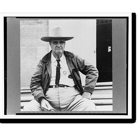 Historic Print, Deputy sheriff at county fair, Gonzales, Texas, 16" x 20"