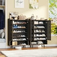thumbnail image 5 of Scohul 6-Tier Shoe Cabinet with 2 Shutter Doors, Adjustable Shelves, Holds 30 Pairs for Entryway,Black, 5 of 8