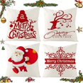 thumbnail image 1 of Sunshine Smile 4 Uds fundas de almohada navideñas, funda de almohada navideña, funda de cojín navideña, funda de cojín decorativa, 1 of 5
