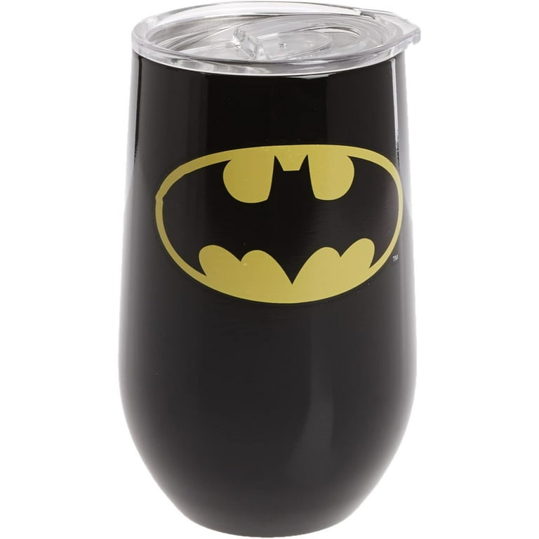 Spoontiques 16951 Batman Logo Stainless Tumbler, One Size, Black