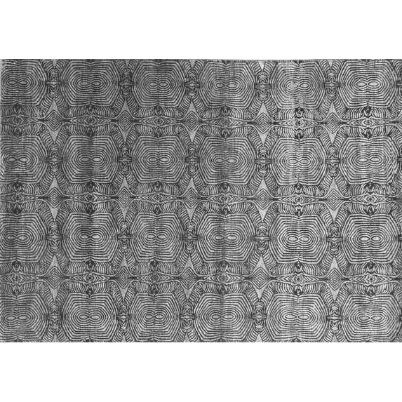 Ahgly Company Indoor Rectangle Abstract Gray Contemporary Area Rugs, 5' x 7'