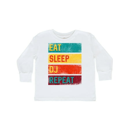 

Inktastic DJ Eat Sleep DJ Repeat Music Gift Toddler Boy or Toddler Girl Long Sleeve T-Shirt